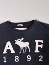 Abercrombie & Fitch Navy Long Sleeve Tee – AF 1892 Moose Appliqué (M)