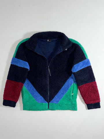 Spyder Colorblock Sherpa Fleece Retro Ski Jacket (L)
