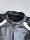 Vintage X.Mann Black Leather Biker Racing Jacket | Armoured Shoulder & Elbow Pads | Back Hump Protector (2XL)