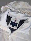 Tommy Hilfiger White Hooded Zip-Up Windbreaker Jacket (L)