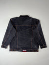 Vintage Braxton Black Denim Oversized Trucker Jacket (XL/2XL)