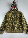 BAPE A Bathing Ape 1st Camo Shark Full Zip Hoodie Green Camo Double Zip (M/L)