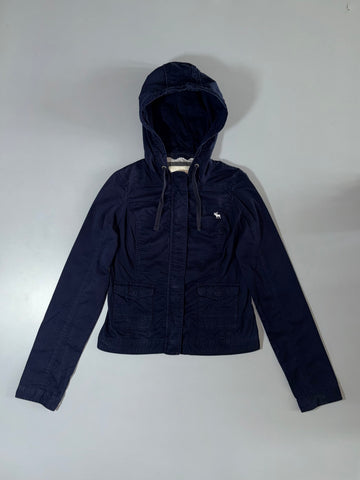 Abercrombie & Fitch Navy Hooded Utility Jacket – Size (S)