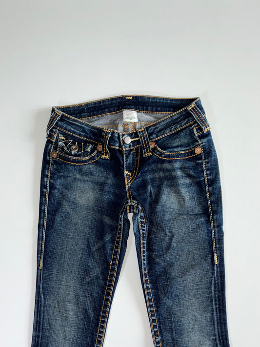 True Religion Dark Wash Flap-Pocket Jeans Women’s (W:28|L:41)