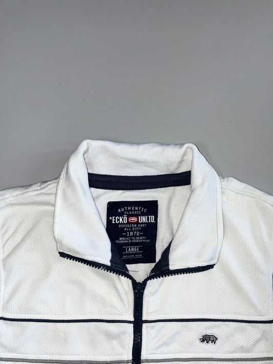 Ecko Unltd White Zip Track Jacket (L)
