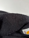 Vintage Carhartt Black Ribbed Knit Watch Beanie (H:12 inches/W:18 inches)