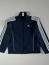 Vintage Adidas Navy Blue 3-Stripe Woven Track Jacket (XS/S)