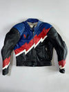 Vintage “V” Leather Two-Piece Racing Suit (Jacket Size : M) (Pant Waist :34 |Length : 39)
