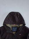 Tommy Hilfiger | Water & Wind Resistant Hooded Bomber Jacket | Dark Brown (XL)