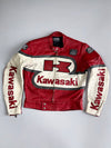 Vintage Segura X Kawasaki Original Pure Leather Racing Jacket - Made In France (M)