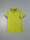 Tommy Hilfiger Lime Yellow Tipped Collar Polo – Organic Cotton Slim Fit (L)