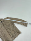 Vintage Cabrini Beige Leather Asymmetric Zip Biker Jacket Women's (M)