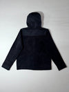Nike Fleece Zip Hoodie – Black, Mixed Fabric Panels, (S)