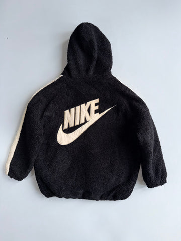 Nike Black Sherpa Fleece Hooded Jacket (L)