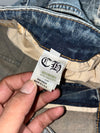 Chrome Hearts (CH) Distressed Denim Jeans with Holographic Graphic (W:34|L:41)