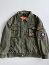Vintage Military Style Bomber Jacket (M)