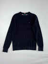 Tommy Hilfiger Flag Logo Fine Knit Crewneck Sweater — Navy(S)
