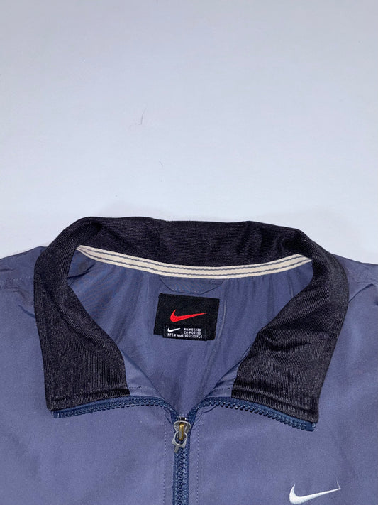 Vintage Nike Colorblock Windbreaker Jacket (Navy/White) (2XL)