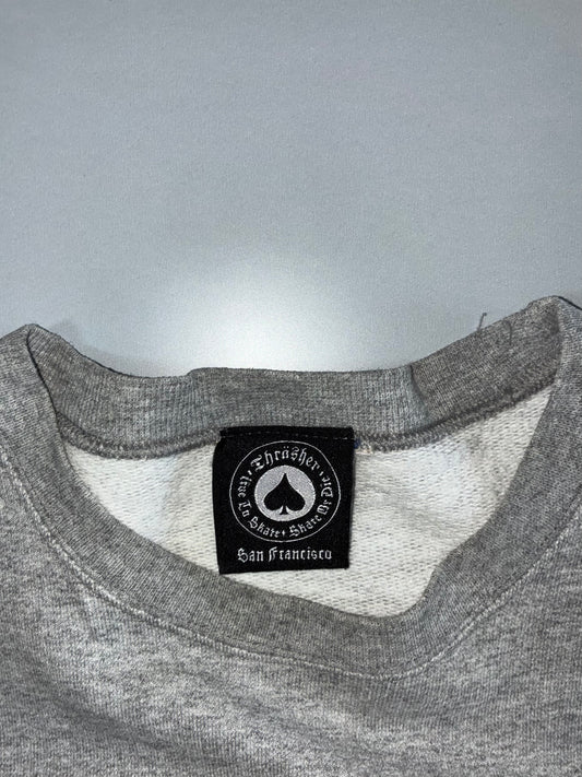 Thrasher Skateboard Magazine Logo Crewneck Sweatshirt (L)