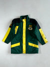Vintage 90s Mighty-Mac NFL Green Bay Packers Padded Stadium Jacket – Green/Yellow (L)