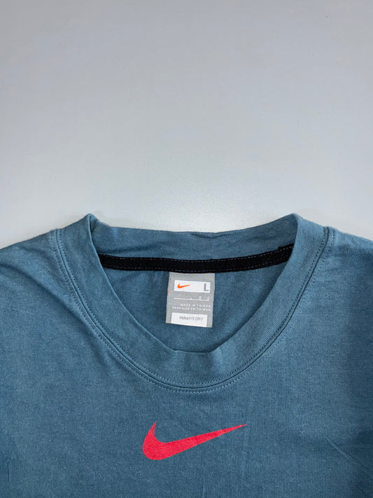 Nike “Just Do It” Graphic Long Sleeve T-Shirt – Blue (S)