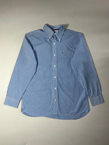 Tommy Hilfiger | Blue Gingham Check Button-Up Shirt (L)