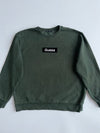 Guess | Olive Box Logo Crewneck | (XL)