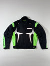 Kawasaki Racing Motorcycle Jacket  Black & Neon Green Padded Biker Jacket (XL)