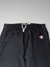 Champion Authentic | Vintage Black Nylon Snap Button Track Pants | (W:32) (L:41)