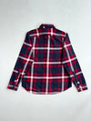 Hollister Red & Navy Plaid Brushed Flannel Shirt (L)
