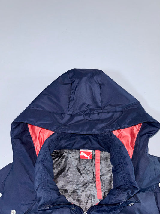 Puma Navy Blue Hooded Puffer Jacket  (S)