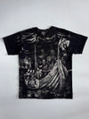 Vintage Aquila Patriot Brand Viking Longship All-Over Print T-Shirt | Black (L)
