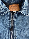 Vintage Edwin Acid Wash Denim Bomber Jacket Blue (L)