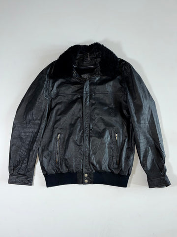 Super Premium Original (Detechable Furr Collar) Leather Jacket (M)