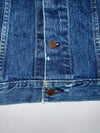 Vintage Levi’s Made in Canada Orange Tab Dark Indigo Wash Vintage Boxy Fit Button-Up Trucker Denim Jacket (M)