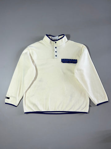 Lonsdale London Cream Snap-Button Fleece Pullover (XL)