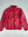 Lacoste Red Nylon Windbreaker Jacket – Jersey Lined, Croc Logo (M)