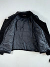 Love & Legend Black Suede Fringe Biker Jacket with Belt (XL/2XL)
