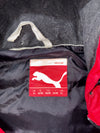 Puma Hooded Puffer Gilet – Red & Black Sleeveless Padded Vest (L)