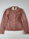 Gipsy Genuine Leather Moto Jacket – Dusty Rose Pink (S)