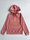 Adidas Originals Pink Trefoil Monogram Hoodie | Size (S)