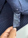 Tommy Hilfiger Herringbone Textured Knit Crewneck Sweater – Navy (L)