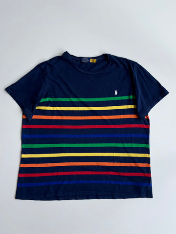 Polo Ralph Lauren Custom Slim Fit Striped T-Shirt  Navy Multicolor Stripe (2Xl)