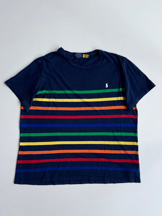 Polo Ralph Lauren Custom Slim Fit Striped T-Shirt  Navy Multicolor Stripe (2Xl)