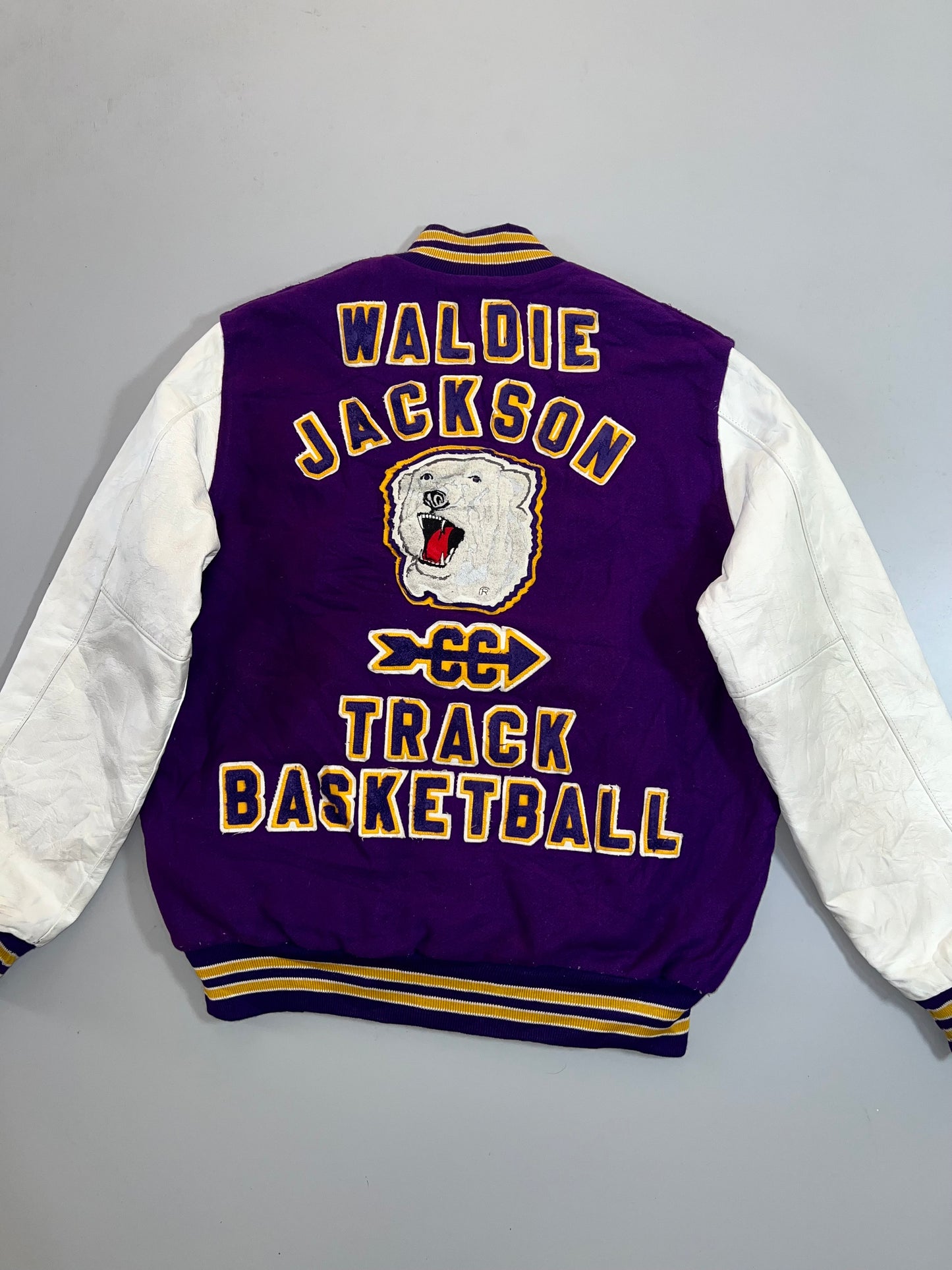 !                                                                                            Super Premium Varsity Jacket Leather Sleeves (XL) (RARE)