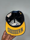 Vintage Mitchell And Ness Warriors Black Blue Snapback Cap (Adjustable)