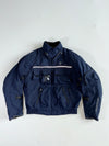 Vintage Dainese Touring Navy Cargo Motorcycle Jacket – Multi-Pocket, Reflective Stripe (PADDED) (XL)
