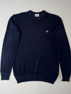 Lacoste Navy Textured Knit Crewneck Sweater (S/M)