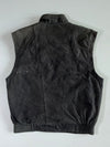 Distressed Grey Leather Utility Vest (XL)