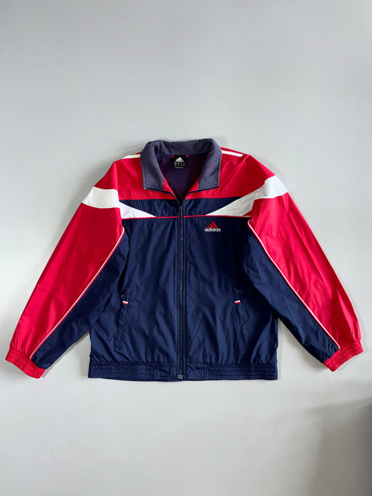Adidas Navy/Red Colorblock Track Jacket (L)